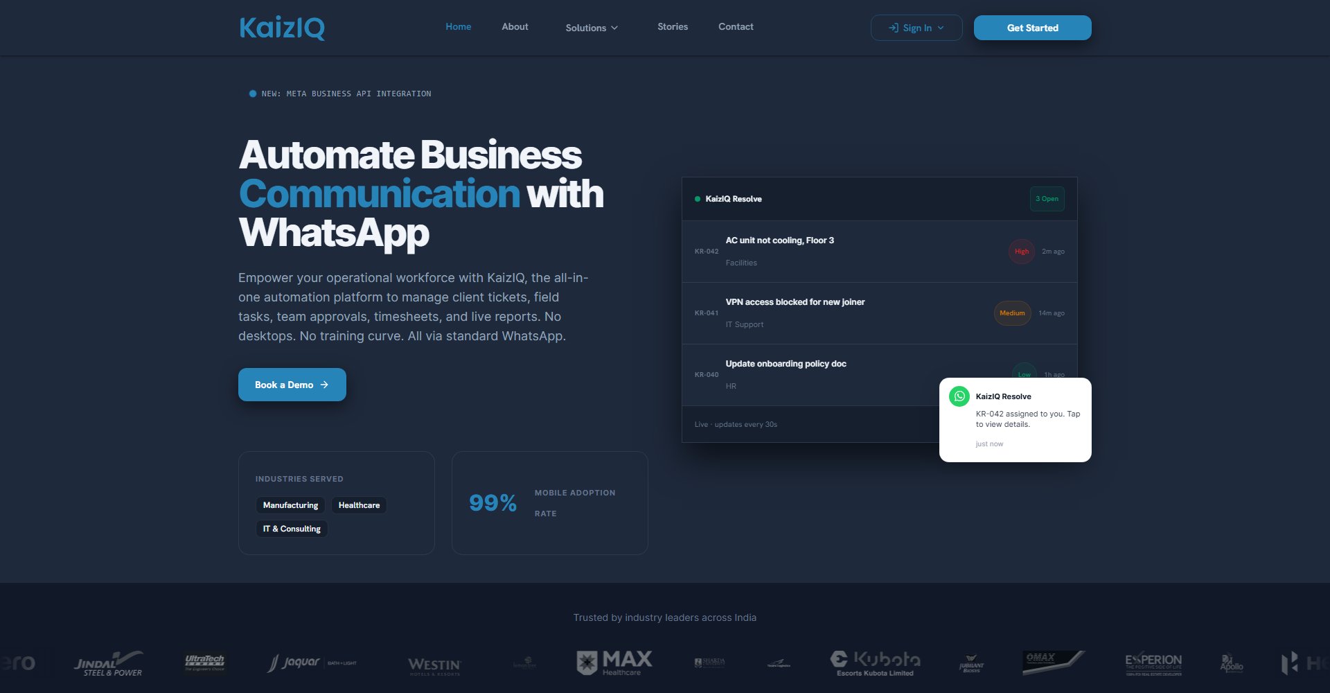 KaizIQ — website by APT Brand Lab