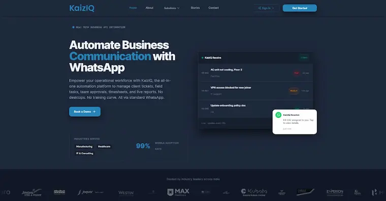 KaizIQ — website by APT Brand Lab